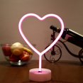 thumbnail image 4 of Pink Heart Neon Sign, LED Neon Light Battery Operated or USB Powered Decorations Lamp, Decoration Light for Girl's Room, 4 of 4
