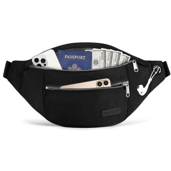 Riñonera Fanny Pack MAXTOP, grande, para mujer y hombre