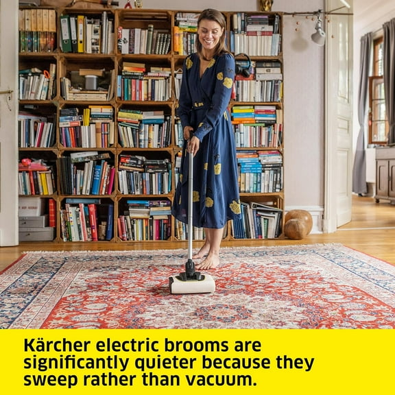 KB 5 Electric Floor Sweeper Broom, Lightweight Cordless for Carpets Hardwood Floors and Tiles