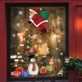 thumbnail image 2 of Pegatina navideña de árbol, Papá Noel, moscas en una escoba, pegatina de ventana de exhibición de vidrio, muñeco de nieve, alce, decoración del hogar, pegatinas de pared de ventana, 2 of 4