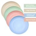 thumbnail image 4 of MODANU 4 Pcs Wheat Straw Deep Dinner Plates Microwave and Dishwasher Safe, Unbreakable & Sturdy Plastic Dinner Plates Healthy Cereal Dishes for Kids & Adult, Multicolor, 4 of 8