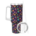 thumbnail image 2 of Pofeuu mushroom color Skull Print 40oz Ice Bully With Handle And Straw Stainless Steel Vacuum Insulated Cup And 2 In 1 Straw Lid, 2 of 8