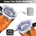 thumbnail image 5 of 40 OZ Happy Halloween Cup with Handle Double Wall Vacuum Insulation Tumbler Gift for Travel Commuting, 5 of 7