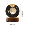 thumbnail image 3 of Calming Stellar Spheres The Saturn And The Solar System Crystal Night Light 2.35 Inch Happy Lamps Changing For Bedroom Living Room Decor, 3 of 5