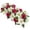 White + Wine Red, variant on Sunjoy Tech Artificial Flowers, Wedding Arch Flowers, Rustic Artificial Floral Swag for Lintel, Green Leaves Rose Peony Lily Door Wreath Home Decoration