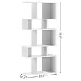 thumbnail image 3 of Gymax 5 Cubes Ladder Shelf Freestanding Corner Bookshelf Display Rack Bookcase White, 3 of 10