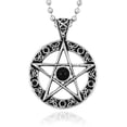 thumbnail image 2 of Charm Stainless Steel Pentacle Pentagram Star Pendant Necklace Chain Jewelry, 2 of 3