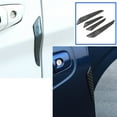 thumbnail image 4 of 4pcs Black Carbon Fiber Pattern Car Auto Anti Collision Bumper Door Protector Stickers Anti-friction Bars Anti-Scratch Decorative Strips, 4 of 5