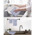 thumbnail image 5 of Purple Flower Pattern Kitchen Dish Towels for Drying Dishes Set of 2, Vintage Floral Botanical Simple Waffle Weave Microfiber Hand Tea Bathroom Towels Quick Dry & Absorbent Towel 12x12, 5 of 7