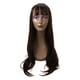 thumbnail image 1 of Peluca de cabello humano Unique Bargains 28' Marrón Rizado con Gorro, 1 of 7