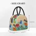 thumbnail image 2 of Vsdgher Sac à Lunch Isolé Imprimé Plantes Colorées et Insectes Sac Bento Simple Sac à Lunch, Adapté pour Pique-Niques, École, Travail, 2 of 6