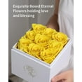 thumbnail image 2 of Preservd Rose in Acrylic Box Eternal Flower That Lasts 4 Years Gifts for Girlfriend Wife Mom Women Valentines Day Anniversary Birthday Mothers Day(Sky Blue), 2 of 5