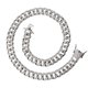thumbnail image 1 of Gargantilla de cadena cubana Punk, regalos, collares pesados y fuertes, cadena ostentosa con diamantes de imitación plata 20 pulgadas Yuyangstore cadena cubana, 1 of 8