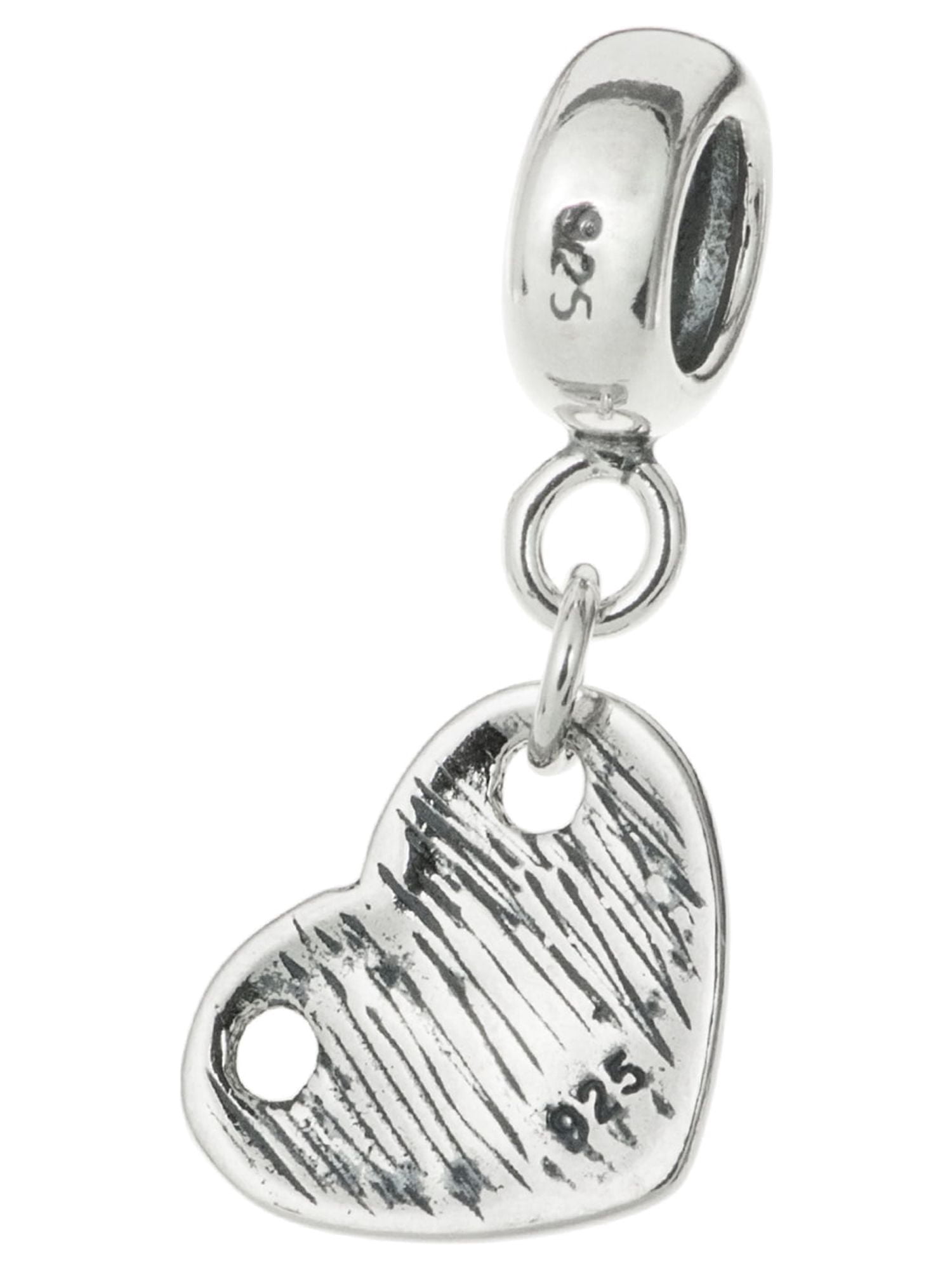Sterling Silver Love Heart Best #1 Mom Dangle Bead For European Charm Bracelets
