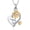 White, variant on Sunflower Heart Urn Necklace for Ashes for Women Cremation Jewelry Stainless Steel Memorial Keepsake Pendant for Human Pets Ash Holder