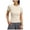 Beige, variant on Women Workout Tops Short Sleeve Athletic Shirts Yoga Gym Sports Breathable Tees Stretch Slim Fit T Shirts