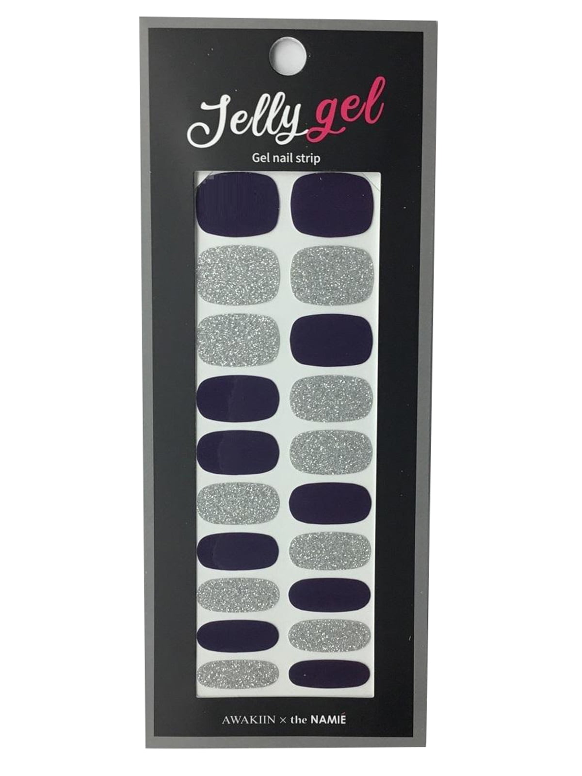 Gravity Threads Jelly Gel Nail Strips Navy/Silver