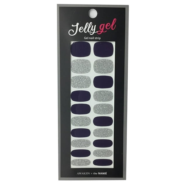 Gravity Threads Jelly Gel Nail Strips - Navy/Silver