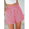 thumbnail image 7 of PRETTYGARDEN Womens Shorts Boxers 2025 Summer Gingham Pajama Lounge Sleep Y2K Plaid Pj Shorts Beach Bottoms, 7 of 7