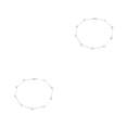 thumbnail image 3 of Collar de perlas de plata Minnieouse para mujer 2piezas Blanco 45cm, 3 of 6