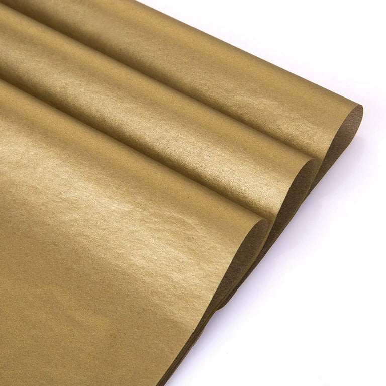 Naler 60 Sheets Metallic Gold Tissue Paper Bulk,15 x 20 Gift Wrapping  Tissue for Party Packaging