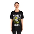 thumbnail image 3 of DJH Apparel | Women's Sports Is A Real Thing Softball Unisex Tshirt, 3 of 7