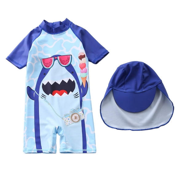 Gunia Toddler Boy Swimsuit Long Sleeve Rash Guard Swim Shirt With Upf Sun Matching Swim Trunks Bathing Suits For Beach Pool 0-5 Years
