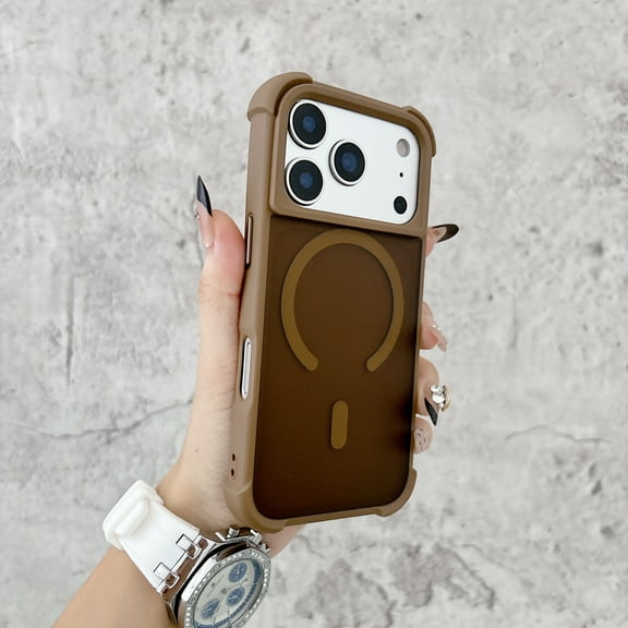 for iPhone 17 Pro Case, [Compatible with MagSafe] [Military-Grade Drop Tested] Translucent Magnetic Slim Protective Case for iPhone 17 Pro Anti-Fingerprint Anti-Scratch, Desertgold