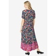 thumbnail image 3 of Woman Within Women's Plus Size Petite Short-Sleeve Crinkle Dress, 3 of 6