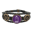 thumbnail image 1 of Mapa continental de Cage en África Pulsera marina tejida en cuero, 1 of 4