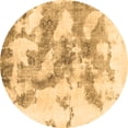 thumbnail image 1 of Ahgly Company Indoor Round Abstract Brown Modern Area Rugs, 4' Round, 1 of 4