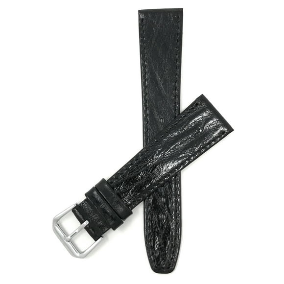 12mm Slim, Semi-Glossy, Leather Watch Band Strap