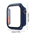 thumbnail image 3 of Estuche para reloj con protector de marco de vidrio para pantalla para Apple Watch (azul oscuro 45 mm) Likrtyny Para estrenar, 3 of 3