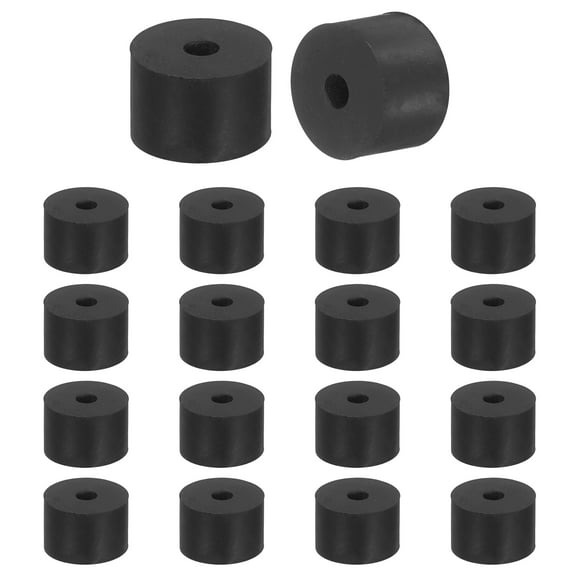 18 Pcs Multi Purpose Rubber Spacer, 3mm ODx12mm IDx8 mm Thickness Anti-Vibration Isolation for Home Cars(Black)