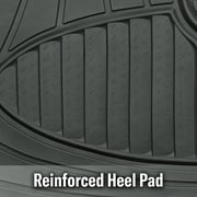 Armor All 3-Piece Full-Coverage Rubber Car Floor Mats Black , 78843WDC