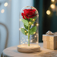 thumbnail image 3 of Qoosea Mothers Day Gifts, Eternal Rose Flower Dome with LED Light, Birthday Gifts for Women Her Mom Valentines Day Decorations, Red Roses Room Decor, 3 of 8