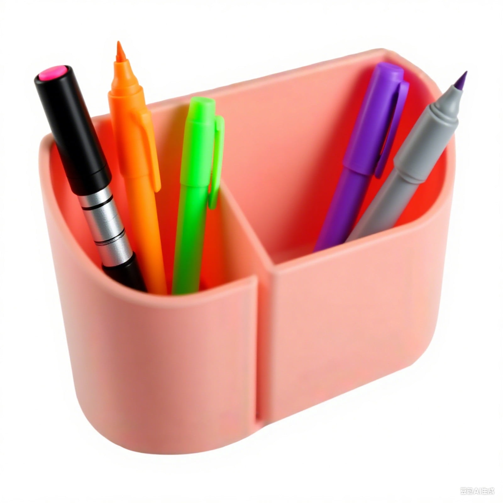 Pen Holder for Refrigerator and Whiteboard, Dry Erase Marker Holder with Generous Compartments, Strong Storage for Pens Pencils Locker Accessories 6 Pcs