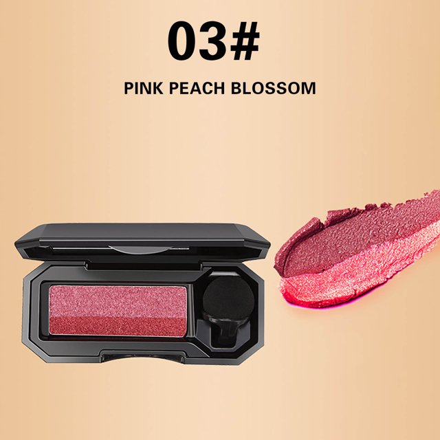Teissuly Two Colors Eye Shadow Earth Color With Makeup Mirror Small Bowl Cut Head Eye Shadow Brush Two Color Teissuly WER202401225530