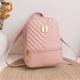 thumbnail image 1 of Mini mochila bordada para mujer, bolsos de hombro pequeños con rejillas de diamantes, bolso de cuero PU, bolsos escolares de moda, mochila informalpink Fivean unisex, 1 of 2