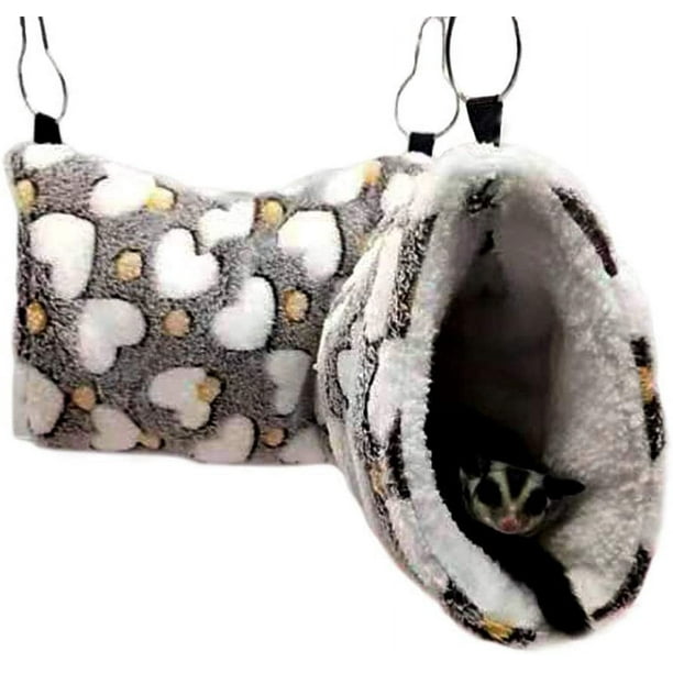 Túnel colgante para animales pequeños, juguetes para colgar hámster, hamaca columpio, accesorios de cama para hurón chinchilla, ardilla, conejillo de indias, rata, jugar a dormir