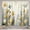 Earth Yellow Blue Grey, variant on Cottagecore Window Valance, Beige Tone Bows on Buffalo Plaid Pattern with Farmhouse Floral Print, Curtain Valance for Kitchen Bedroom Decor with Rod Pocket, 54" X 18", Ecru Seafoam Eggshell