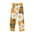 thumbnail image 4 of Xecao White Floral and Butterflies Men's Straight Lounge Pajama Pants: The Ultimate in Comfortable Sleepwear, 4 of 9