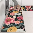 thumbnail image 2 of Kitchen Rugs Sets Of 2,Multicolored Pioneer Flower Anti Fatigue Kitchen Mat Rugs Non Slip Washable,Decorative Kitchen Floor Mats for Kitchen,Sink,Laundry,17"X47", 2 of 5