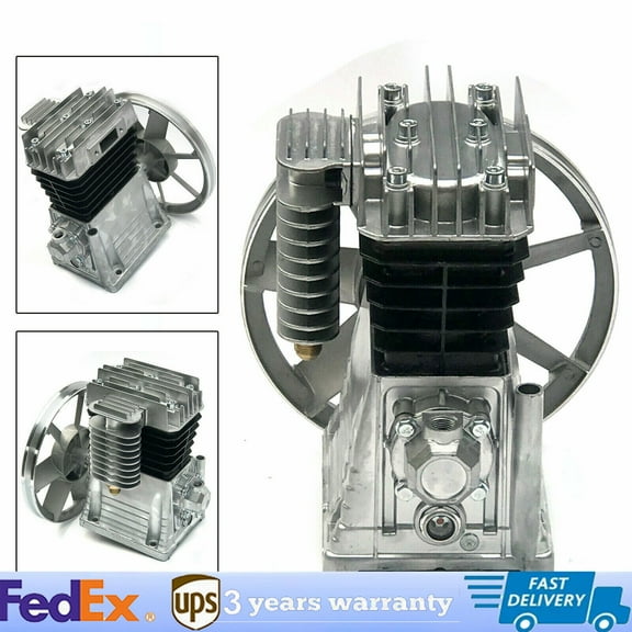 2HP Air Compressor Pump 1.5KW Piston Twin Cylinder Air Compressor Head Pump