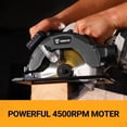 thumbnail image 4 of Sierra circular inalámbrica DEKOPRO 20 V, hoja de 6.5 pulgadas, 4500 RPM, 4 of 8