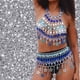 thumbnail image 5 of Summer Beach Crystal Waist Chain Tassel Shiny Body Jewelry Azul Sunnimix Lentejuelas Cadena del cuerpo del vientre, 5 of 8