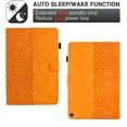 thumbnail image 3 of ELEHOLD For Amazon Fire 7 2015/2017/2019 Diamond Embossing Leather Folio Folding Full Body Protective Case Kickstand Shockproof Cover, Auto Sleep&Wake, with Credit Card Slot, Khaki, 3 of 10