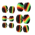 thumbnail image 4 of 6Pcs Pendientes de acrílico unisex para Tapones falsos de material acero inoxidable 18g Fernando Perno prisionero del oído falso, 4 of 8