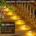thumbnail image 3 of Solar Deck Lights 16 Pack Fence Post Solar Lights for Patio Pool Stairs Step and Pathway, Weatherproof LED Deck Lights Solar Powe, 3 of 9