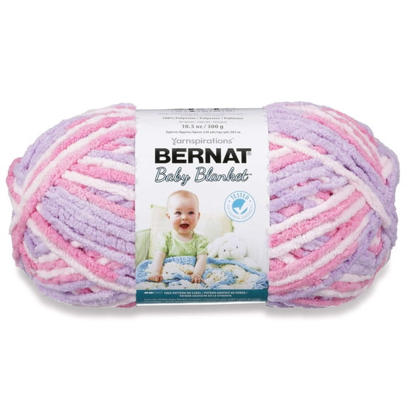 Bernat® Baby Blanket™ #6 Super Bulky Polyester Yarn Pretty Girl 10.5oz/300g 220 Yards